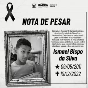Morre menino de 11 anos que foi baleado em Barra de Guabiraba