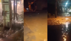 Chuvas fortes atingem Caruaru, no Agreste, e deixam ruas e casas alagadas nessa segunda-feira (17)