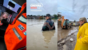 Prefeita diz que comentários são ‘infundados’ após ser criticada por fotos em ruas alagadas