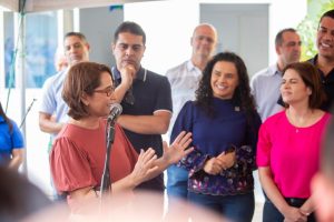 Débora Almeida celebra anúncio de mais água para o Agreste