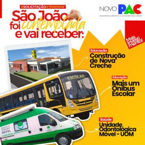 Município de São João Vai Receber Recursos do PAC Seleções