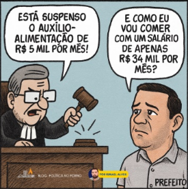 Auxílio-Alimentação para Prefeito e Secretariado de Garanhuns ganha Charge e Repercussão Nacional