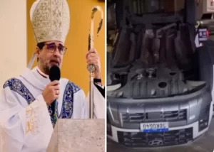 Dom José Ruy, bispo de Caruaru, ficou ferido após capotar carro em acidente