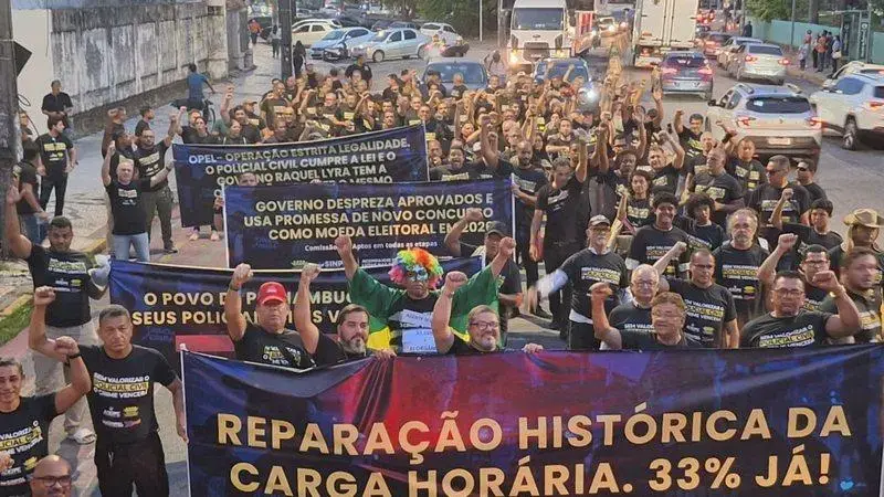 Polícia Civil de Pernambuco paralisa serviços por 24 horas em todo o estado